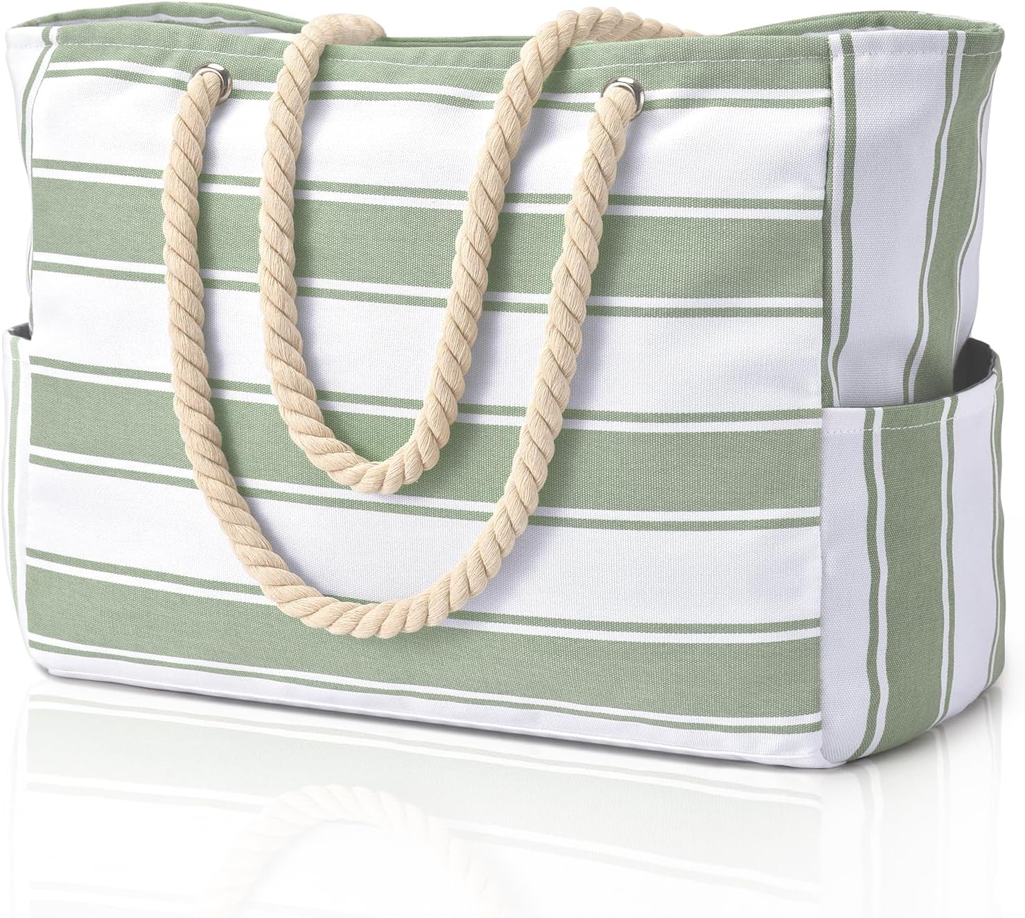Striped Beach Tote Bag
