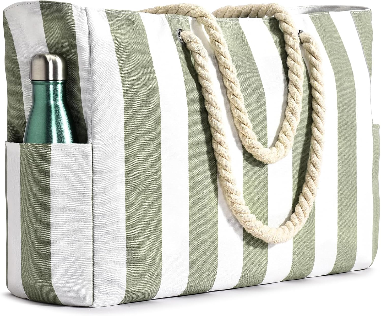 Striped Beach Tote Bag