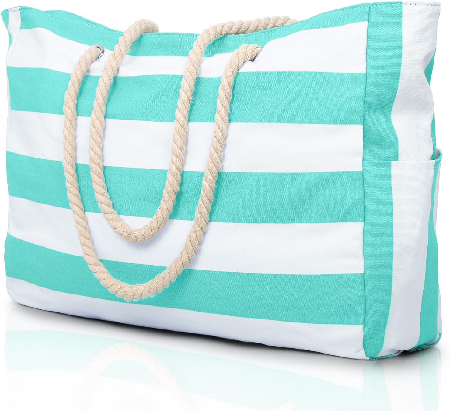 Striped Beach Tote Bag