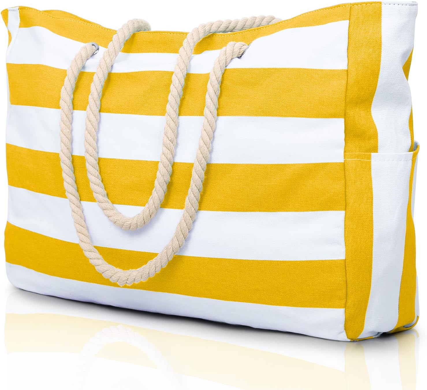 Striped Beach Tote Bag