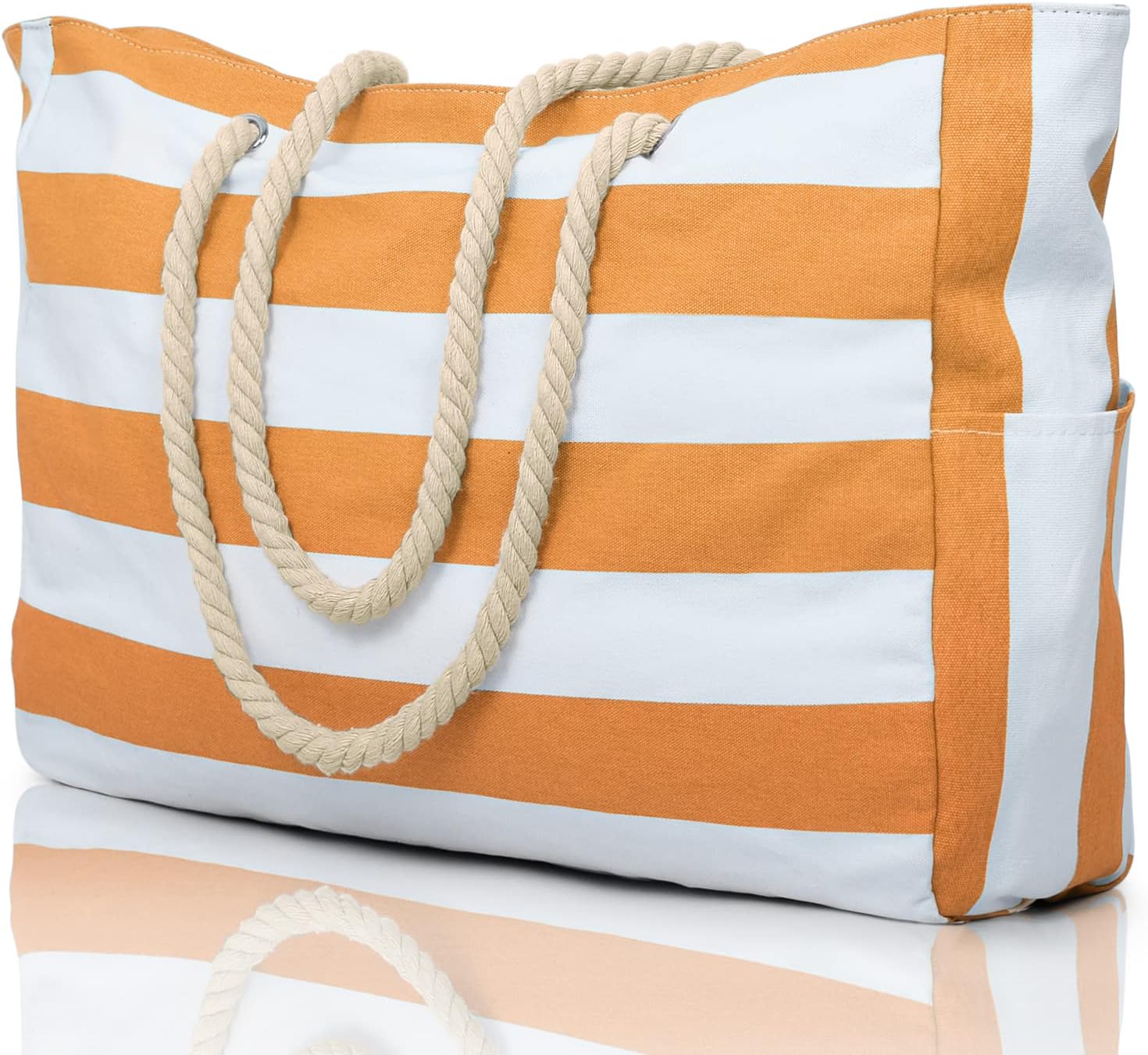 Striped Beach Tote Bag