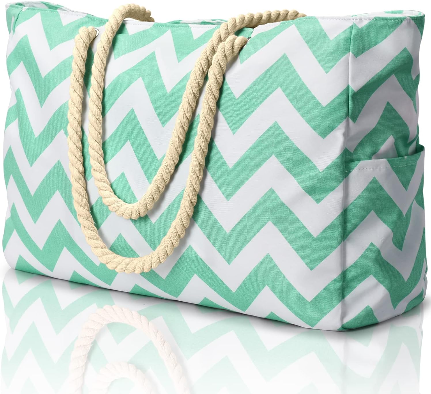 Striped Beach Tote Bag