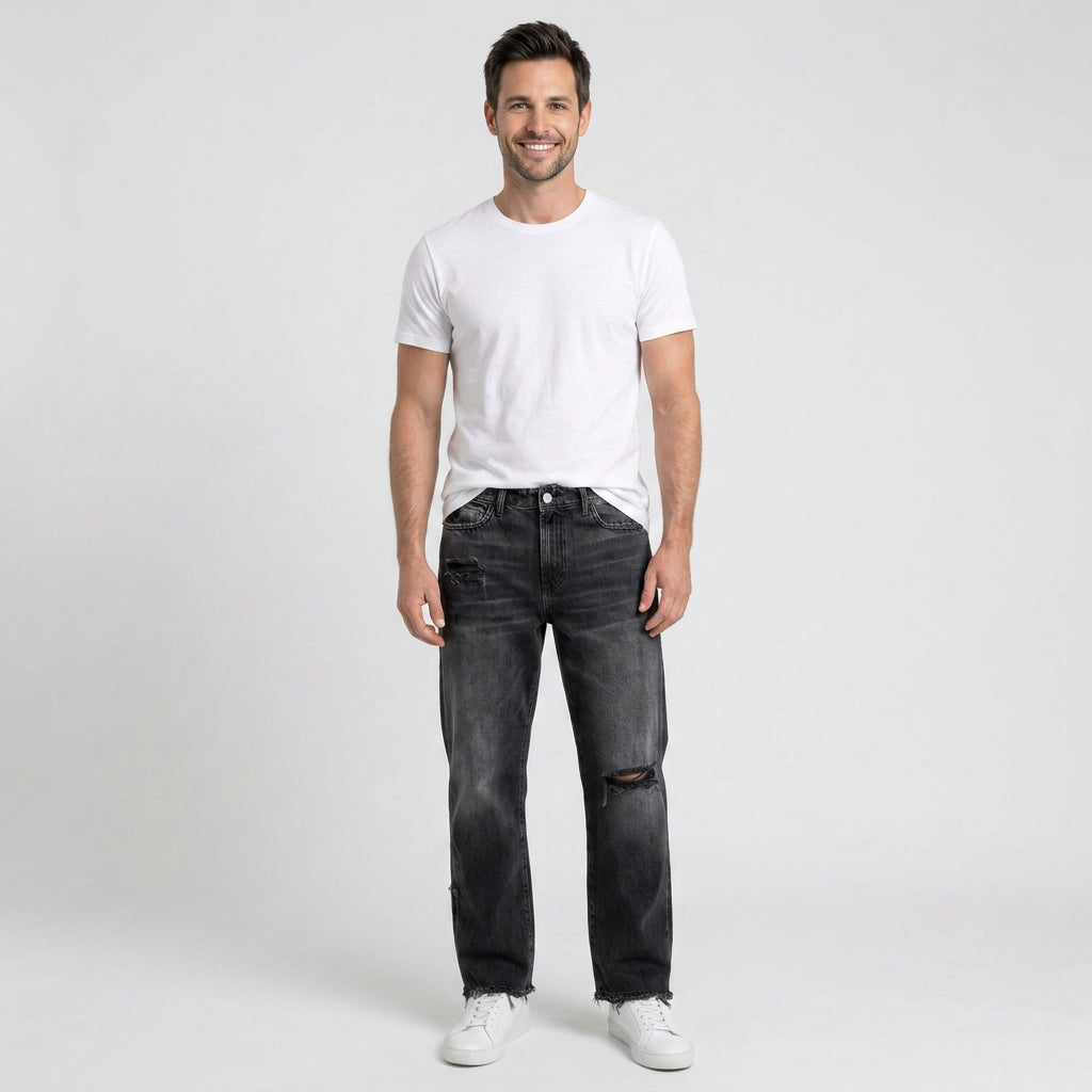 Men Side Stripe Jeans