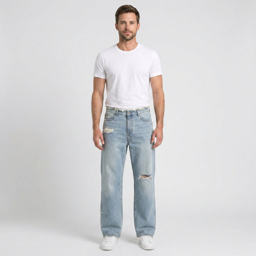 Men Side Stripe Jeans
