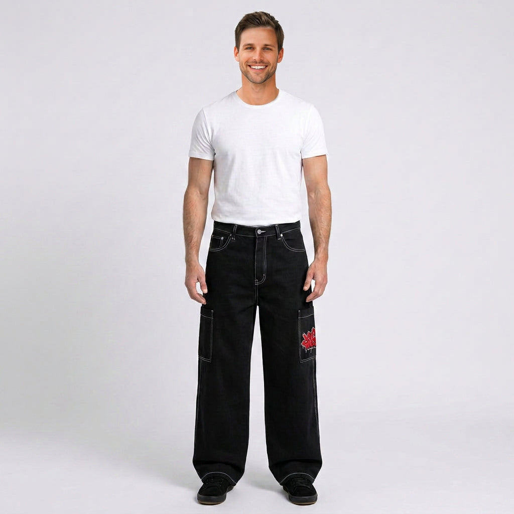 Men Side Stripe Jeans
