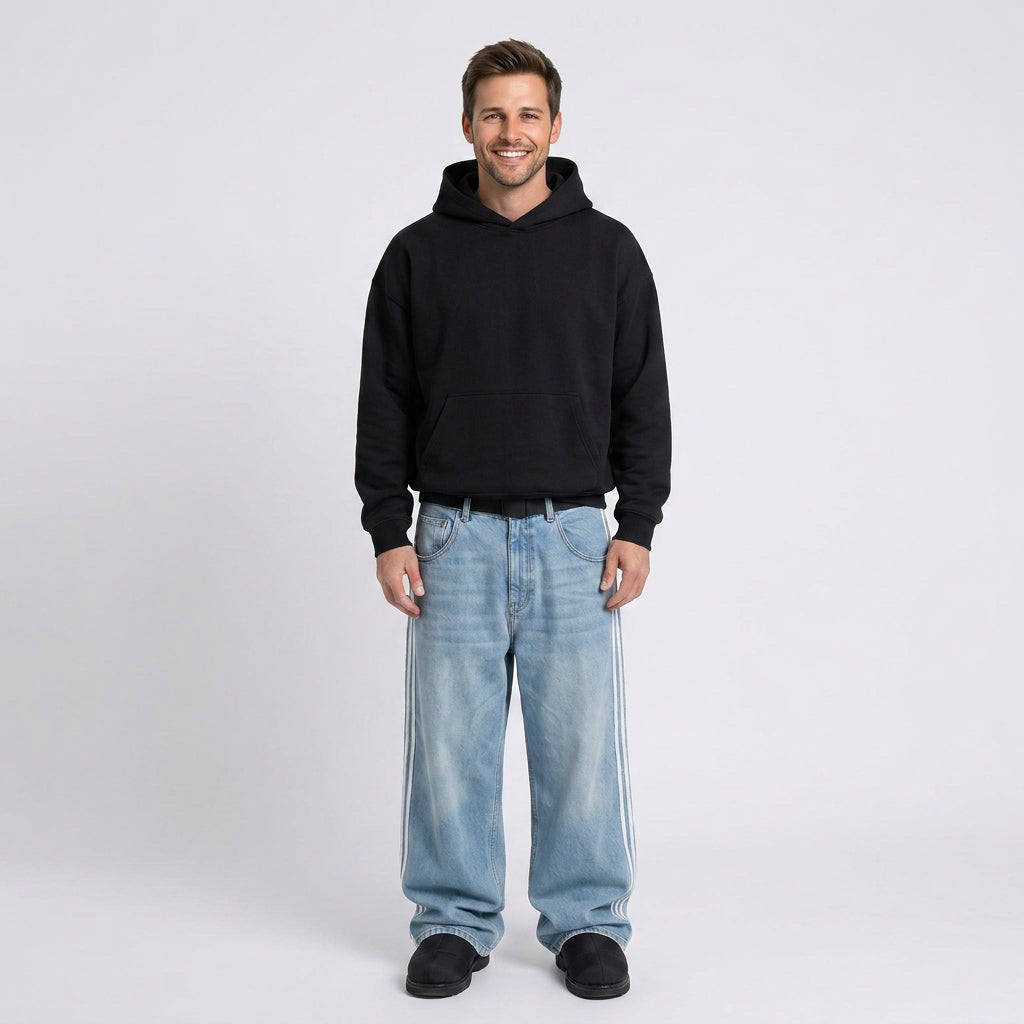 Men Side Stripe Jeans