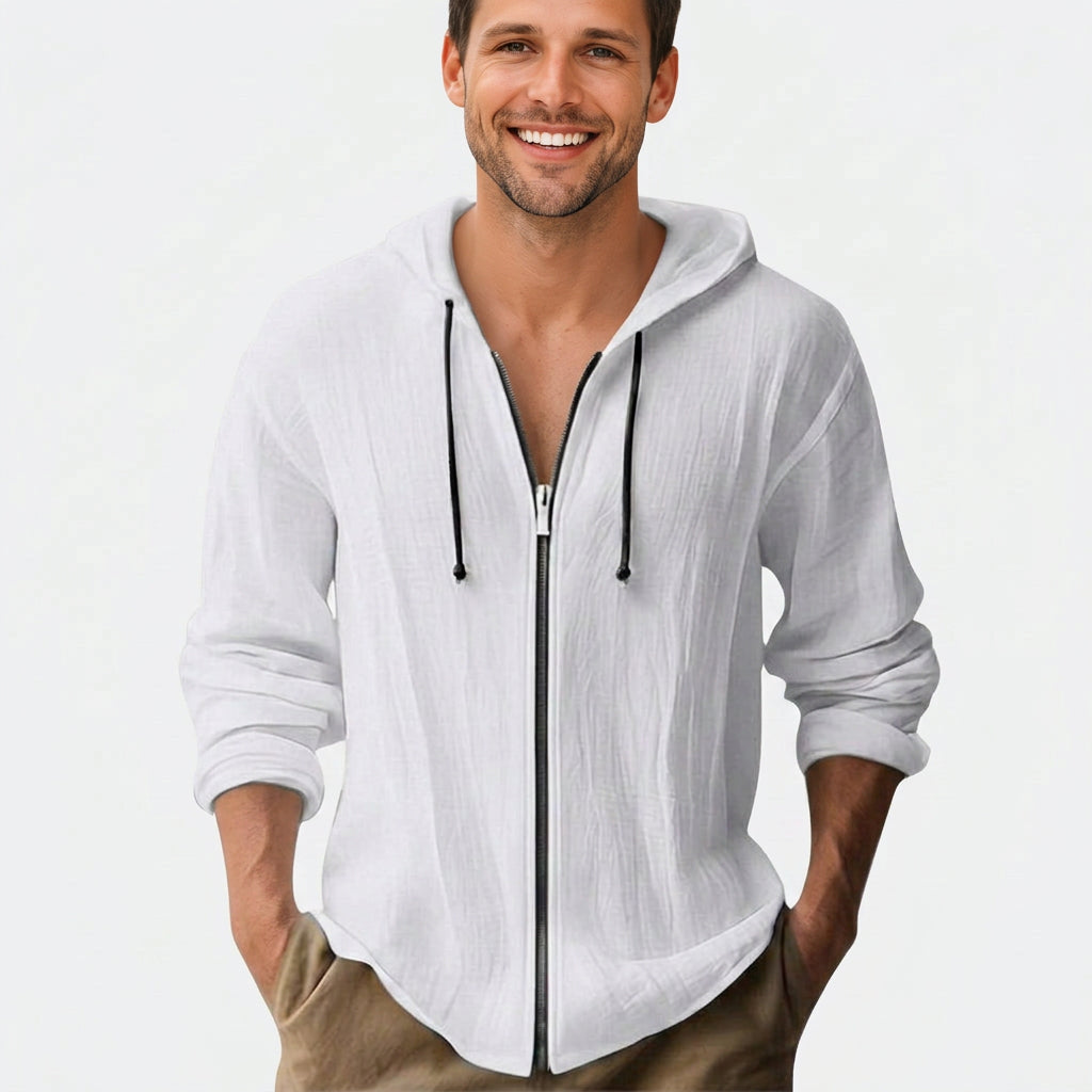Men Zip Front Hoodie