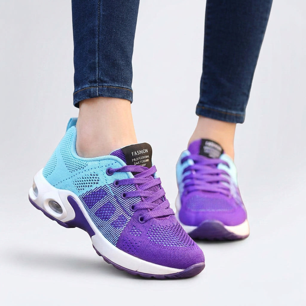 Women Purple Blue Mesh Sneakers