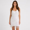 Women Sequin Fringe Party Dress