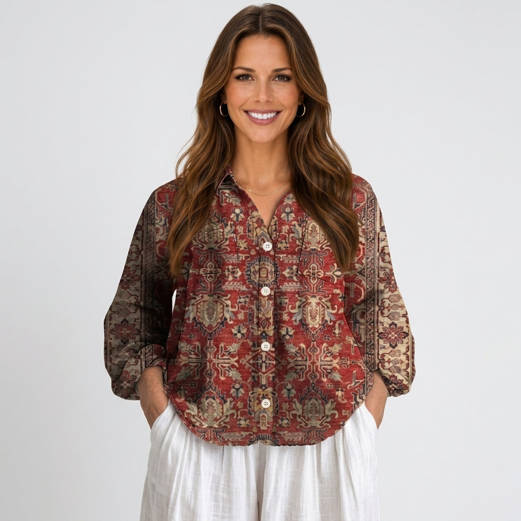 Women Floral Button Shirt