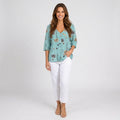 Women Floral Button Blouse
