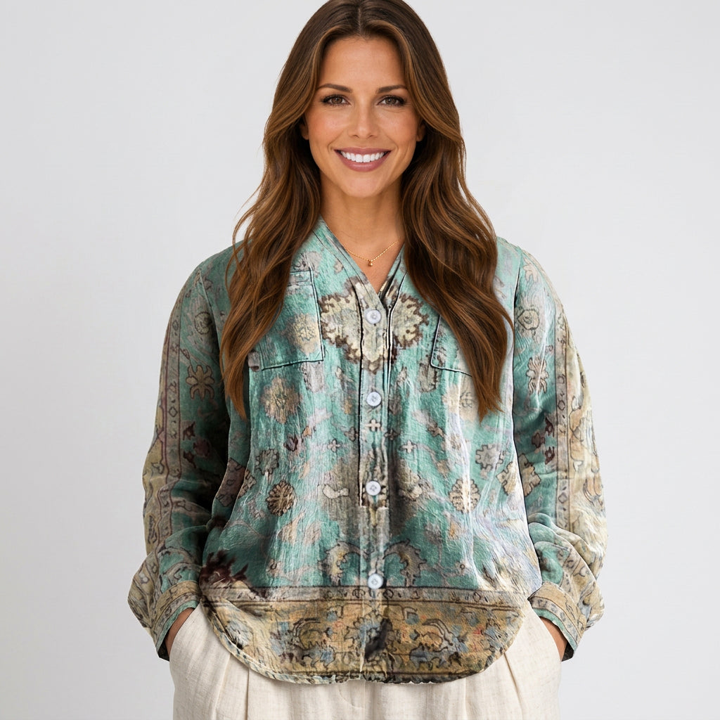 Women Floral Button Shirt