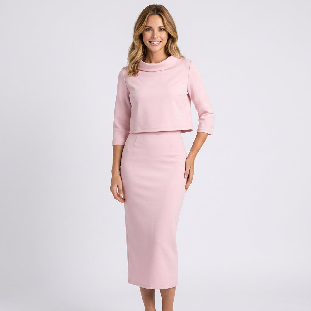 Two Piece Midi Skirt Set Women