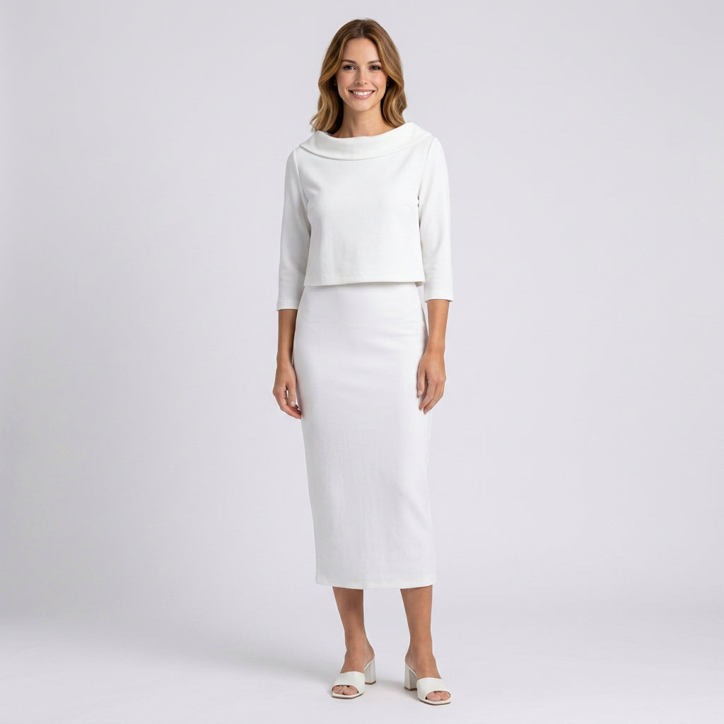 Two Piece Midi Skirt Set Women