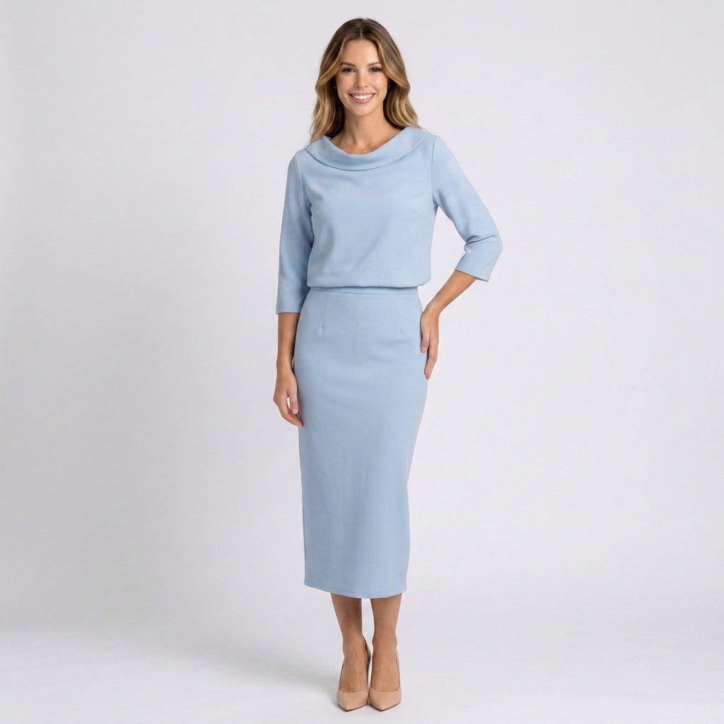 Two Piece Midi Skirt Set Women