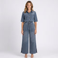 Denim Wide Leg Jumpsuit Women