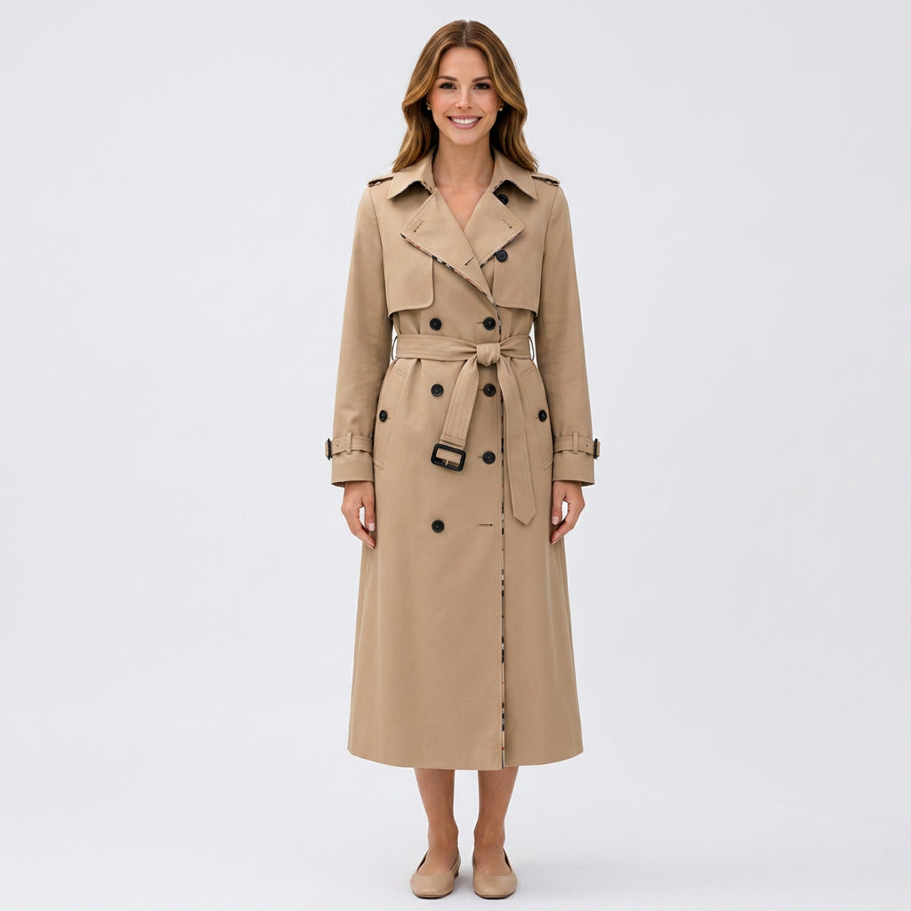 Double Breasted Trench Coat Women