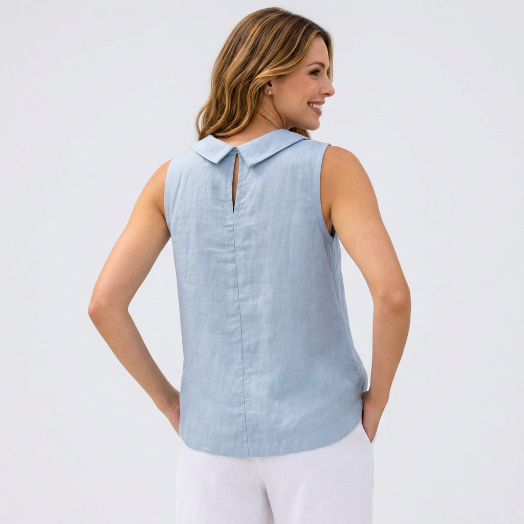 Sleeveless Mock Neck Blouse Women