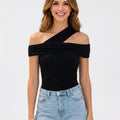 One Shoulder Draped Top Women