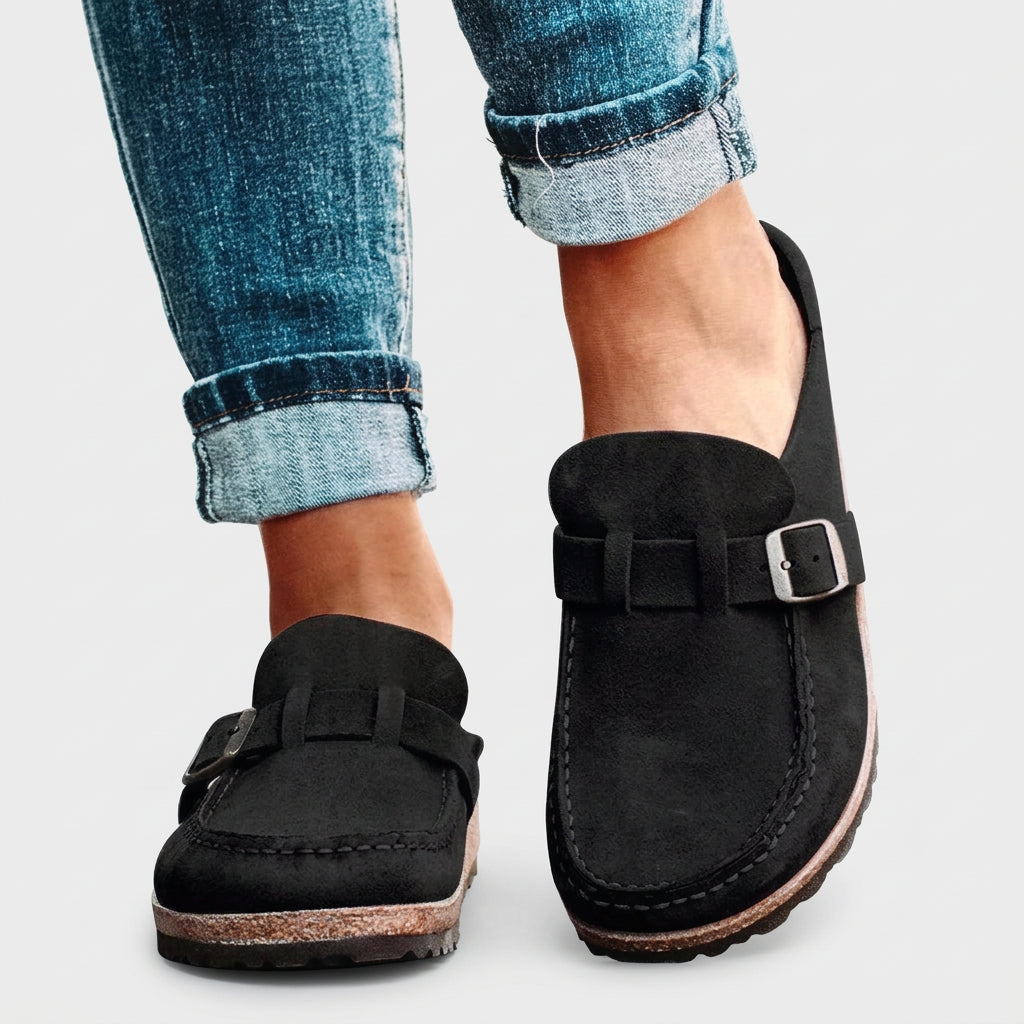 Women’s Buckle Clogs Slip On – Casual Everyday Comfort Shoes