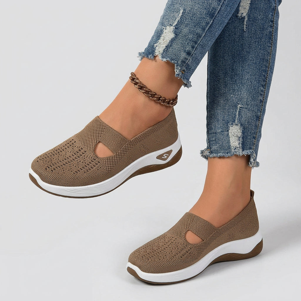 Women’s Slip On Knit Sneakers Lightweight Sole – Everyday Comfort Shoes