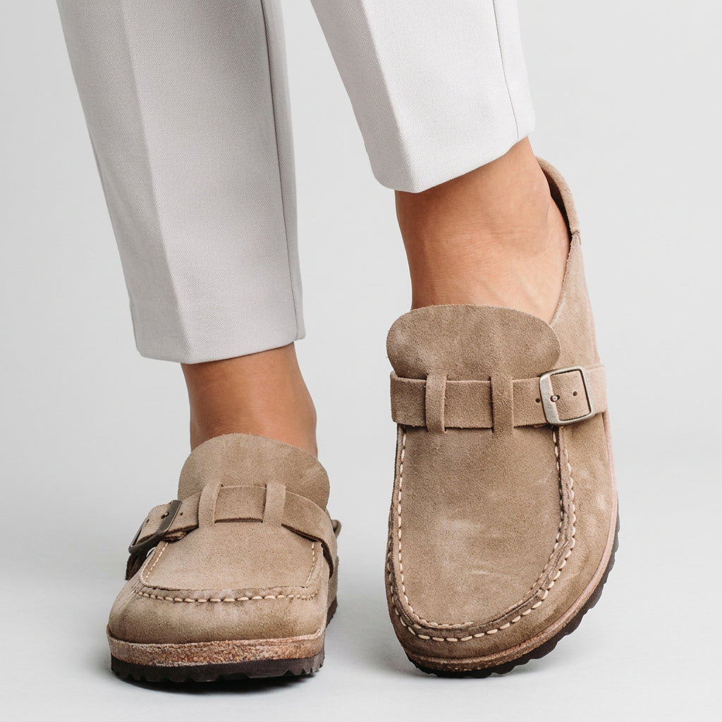 Women’s Buckle Clogs Slip On – Casual Everyday Comfort Shoes