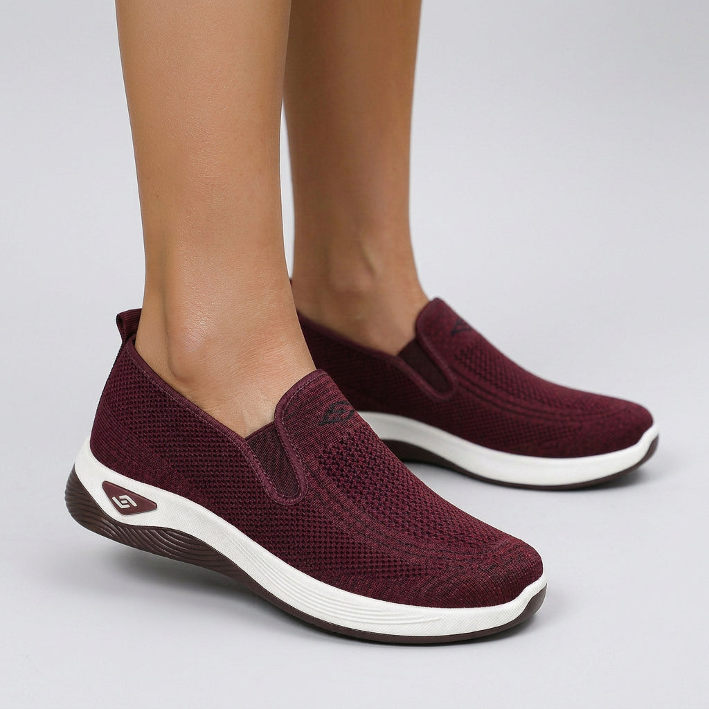 Women’s Slip On Knit Sneakers Lightweight Sole – Everyday Comfort Shoes