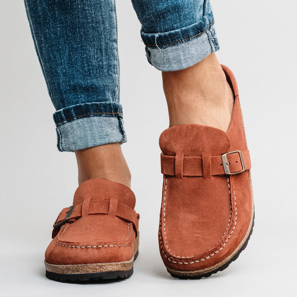 Women’s Buckle Clogs Slip On – Casual Everyday Comfort Shoes