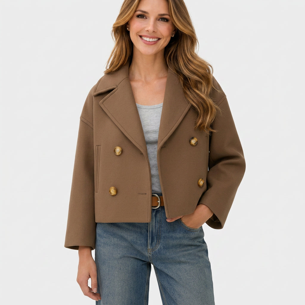 Cropped Double Breasted Jacket Women