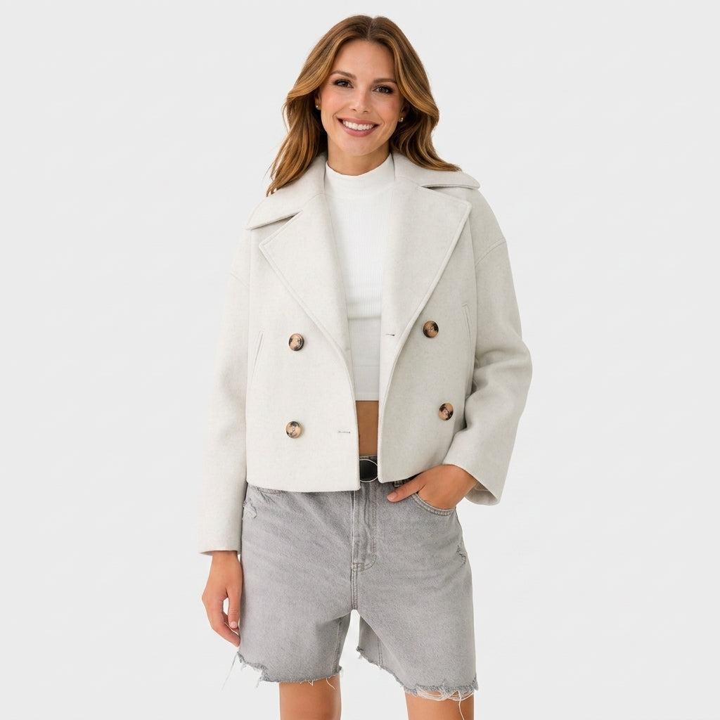 Cropped Double Breasted Jacket Women