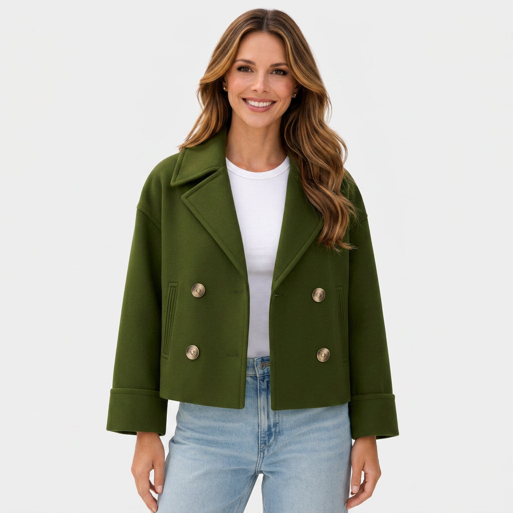 Cropped Double Breasted Jacket Women