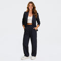 Pinstripe Blazer And Trousers Set Women