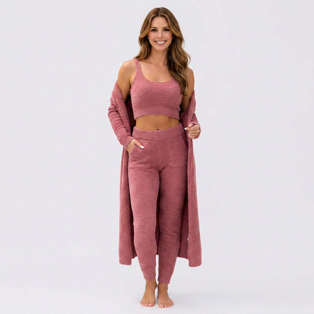 Three Piece Knit Lounge Set Women
