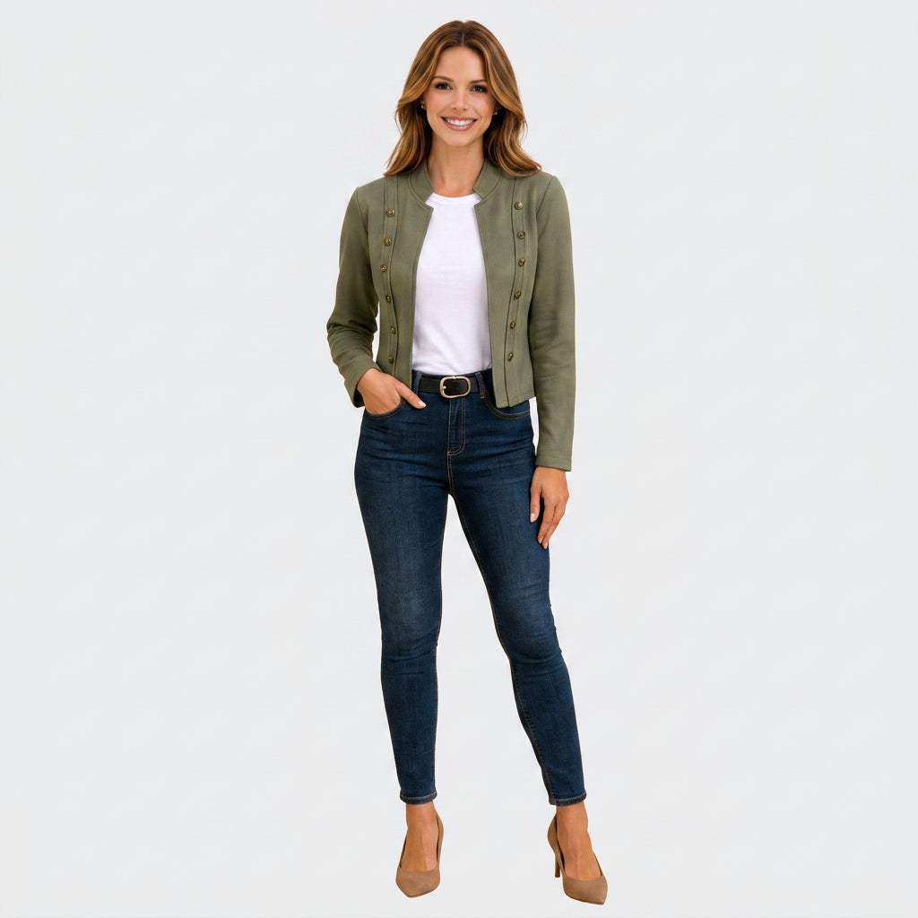 Double Breasted Short Jacket Women