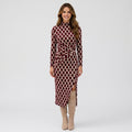 Geometric Print Midi Dress Women