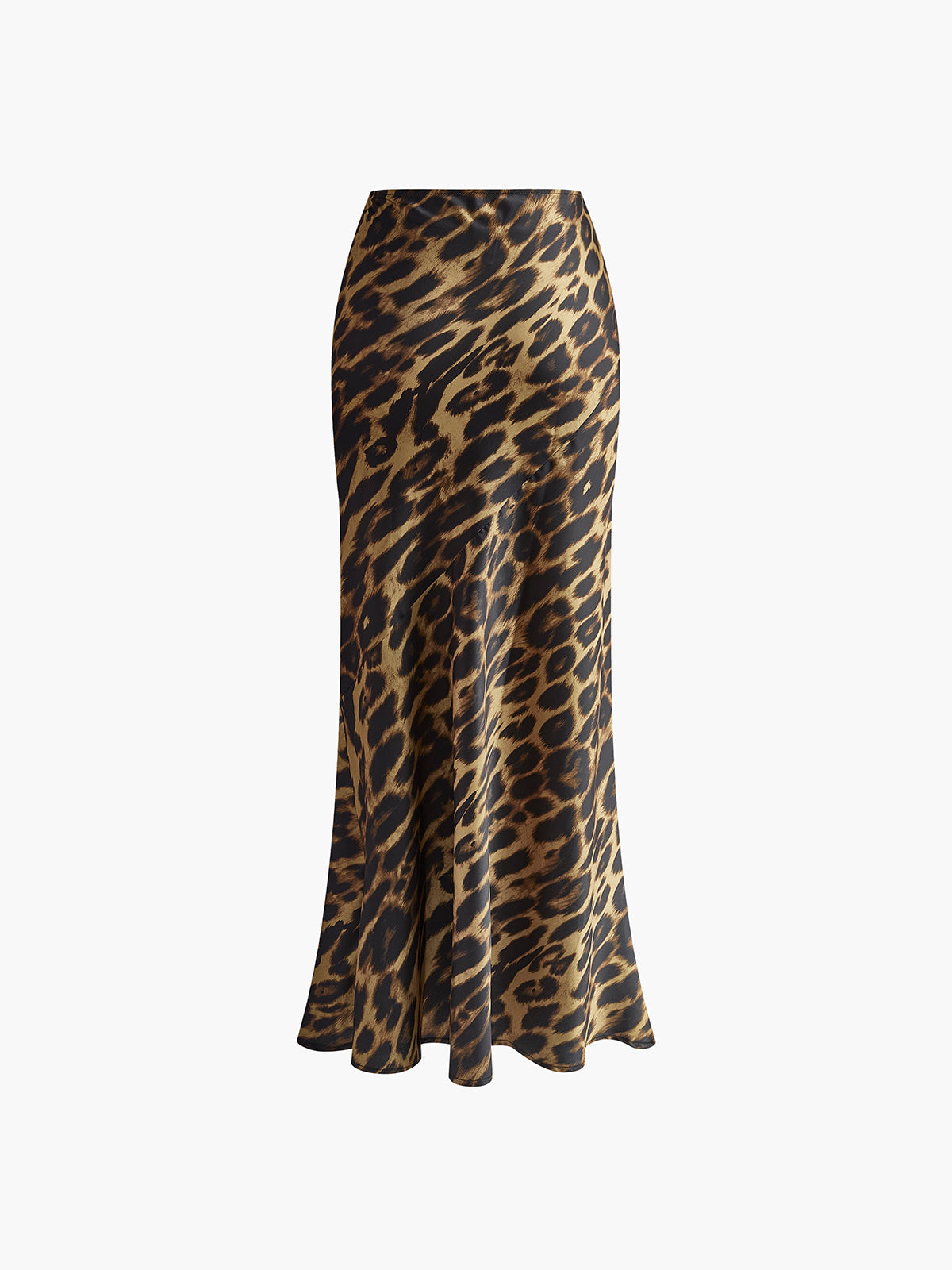 Women Leopard Print Maxi Skirt