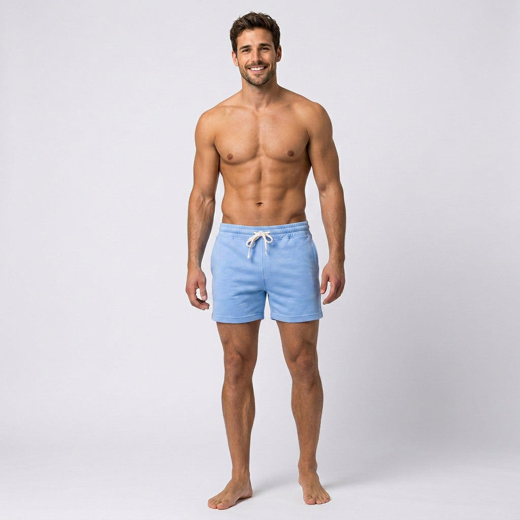 Men Drawstring Jogger Shorts