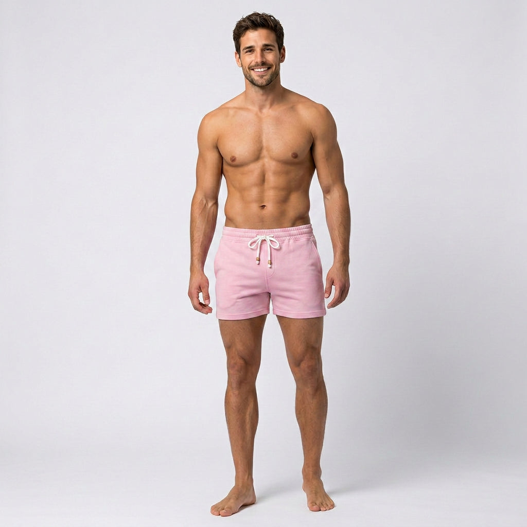 Men Drawstring Jogger Shorts