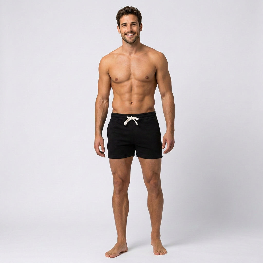 Men Drawstring Jogger Shorts
