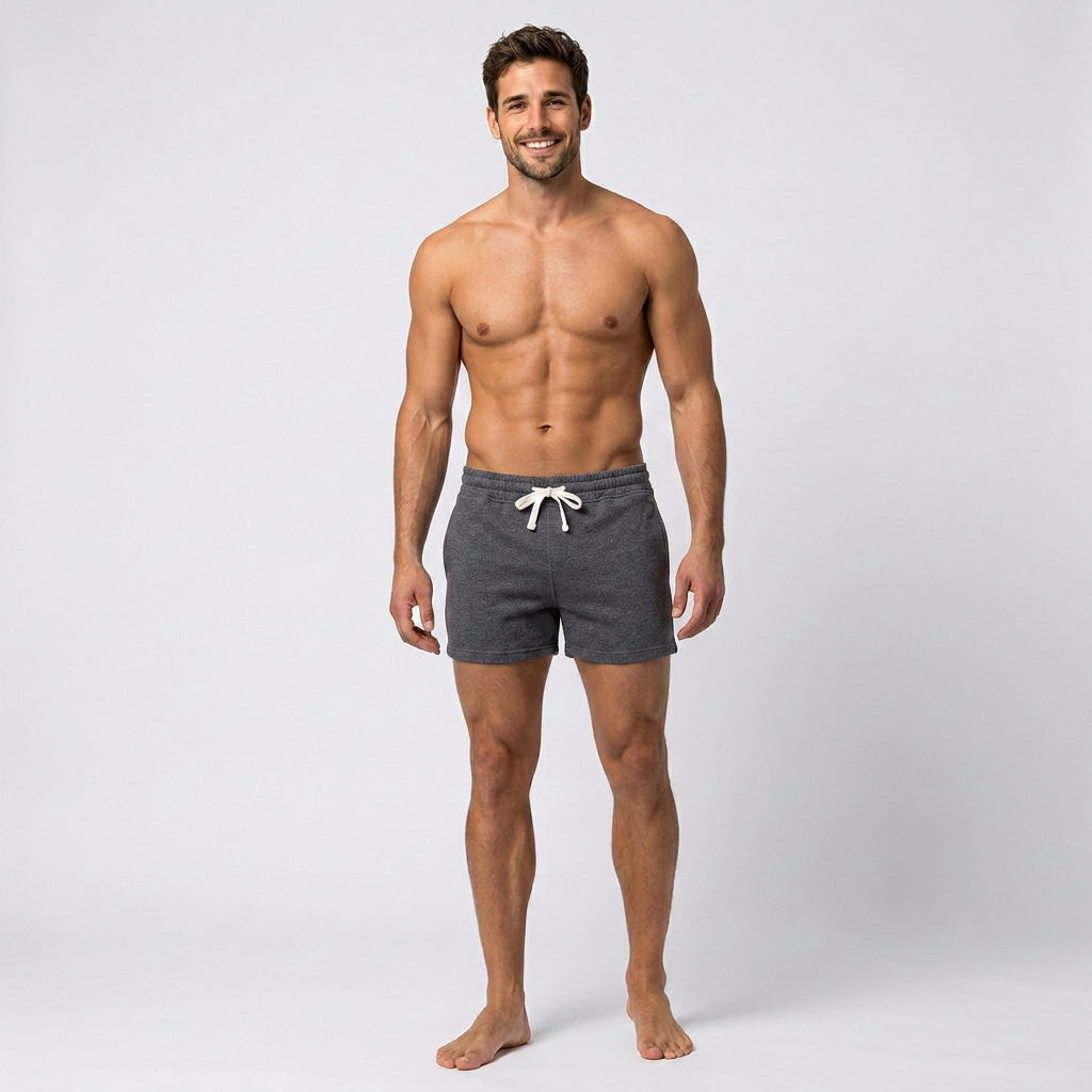 Men Drawstring Jogger Shorts