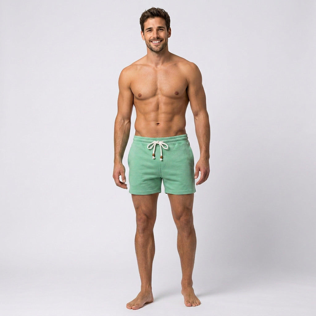 Men Drawstring Jogger Shorts