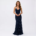 Women’s Sequin Maxi Dress Spaghetti Strap – Elegant Evening Gown