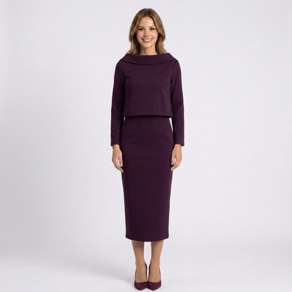 Two Piece Midi Skirt Set Women