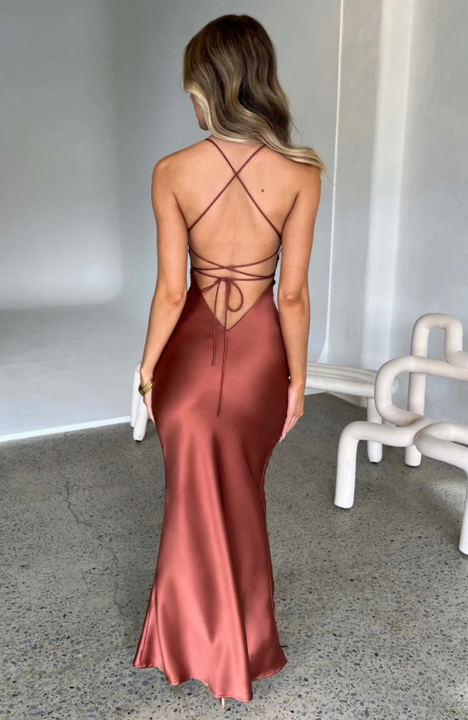 Women Spaghetti Strap Maxi Dress