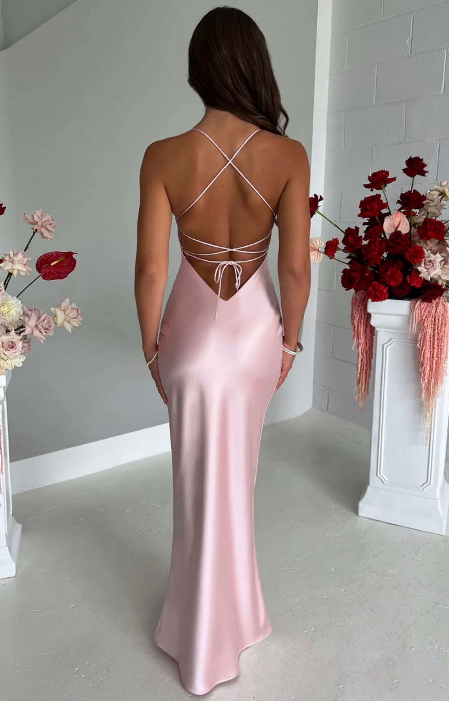 Women Spaghetti Strap Maxi Dress