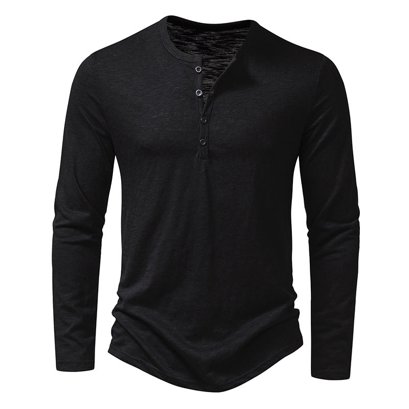 Men’s Long Sleeve Henley T-Shirt