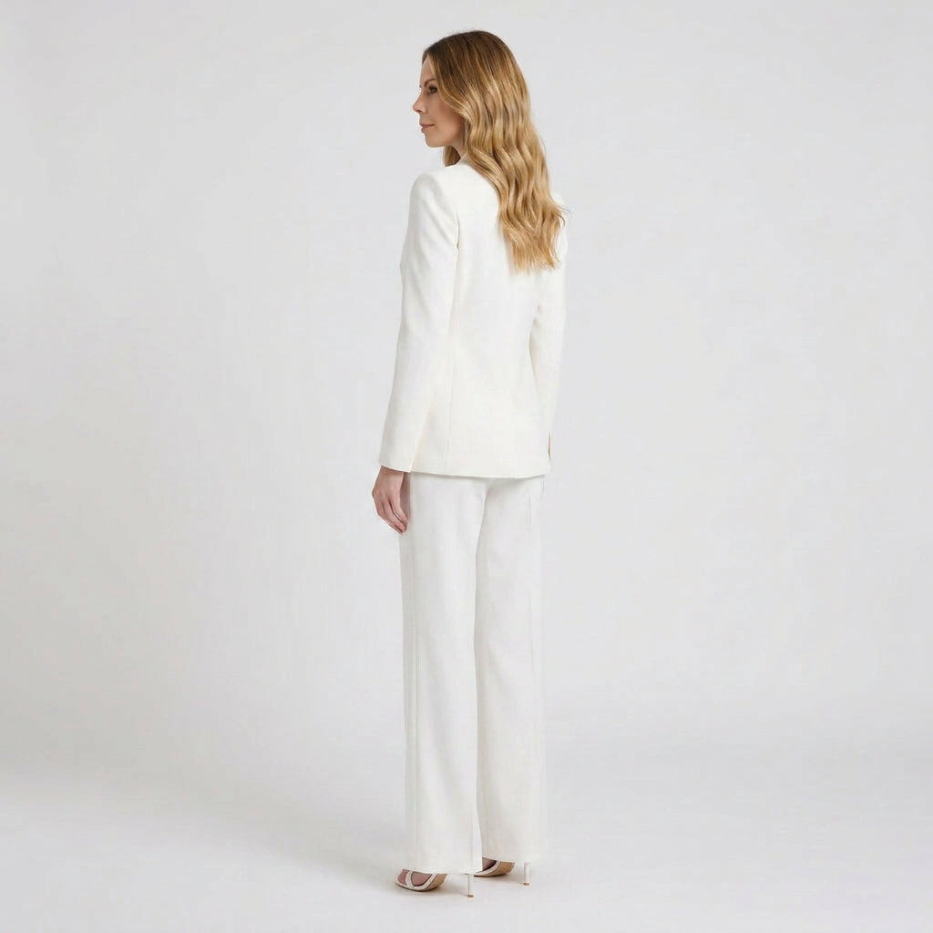 Women’s Two Piece Pants Suit Tailored Fit – Single Button Blazer Set