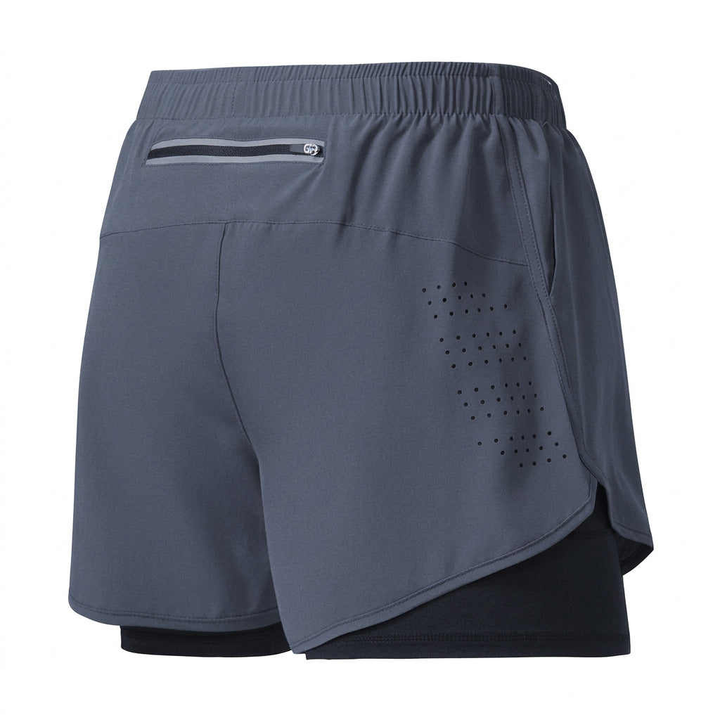 Men 2-in-1 Athletic Shorts