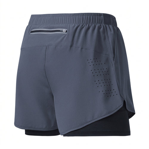 Men 2-in-1 Athletic Shorts