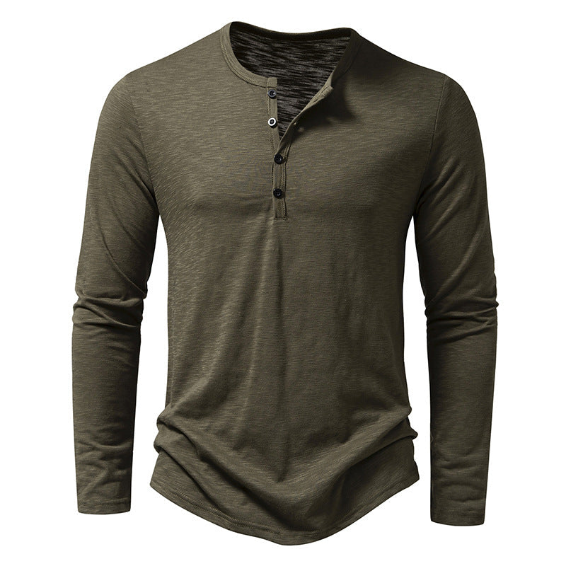 Men’s Long Sleeve Henley T-Shirt